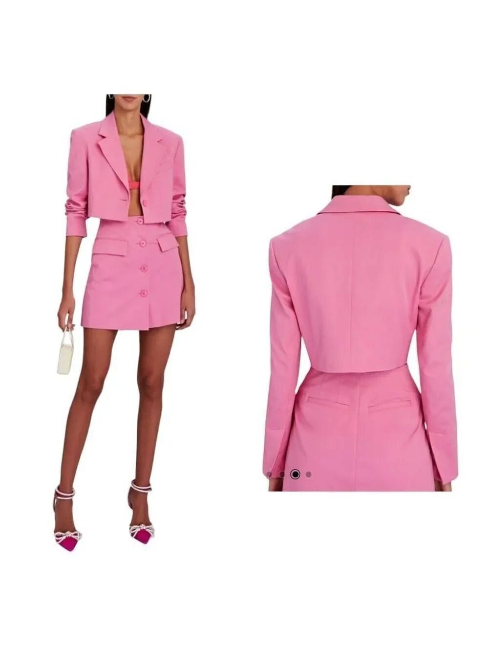 DEREK LAM 10 CROSBY Courtney Cropped Single-Breasted Blazer